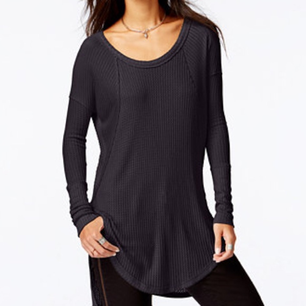 FREE PEOPLE THERMAL SCOOP NECK SWEATER